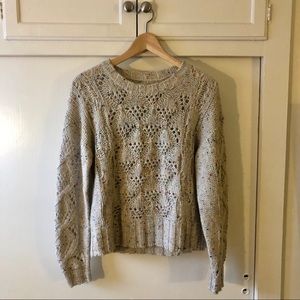 Lucky Brand Knit Crew Neck Sweater Oatmeal